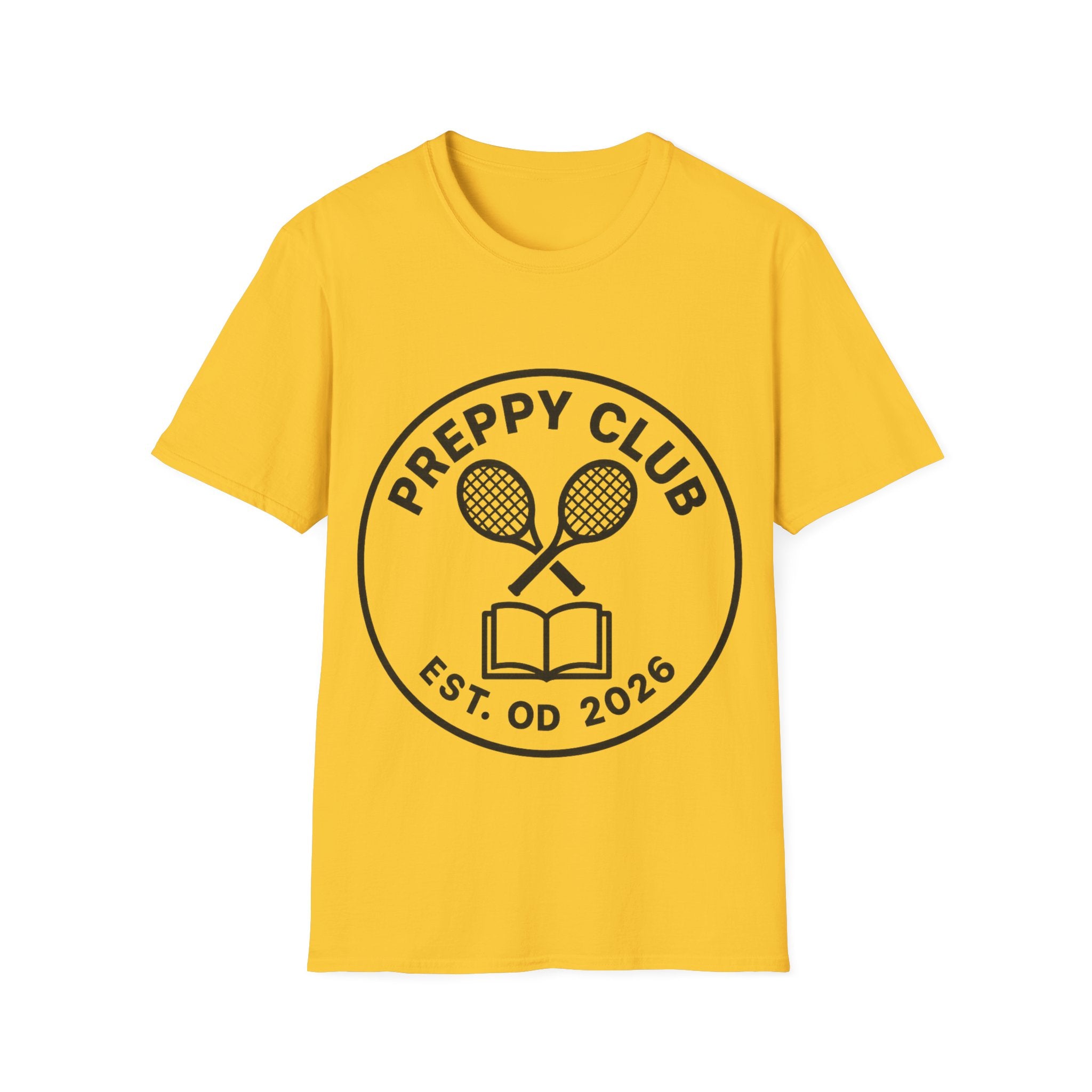 Preppy Club Tennis T‑Shirt — 'Preppy Club' Logo Tee (Est. 2026) - Trending Now - August 2026 Trends - Everyday Sporty T-shirt