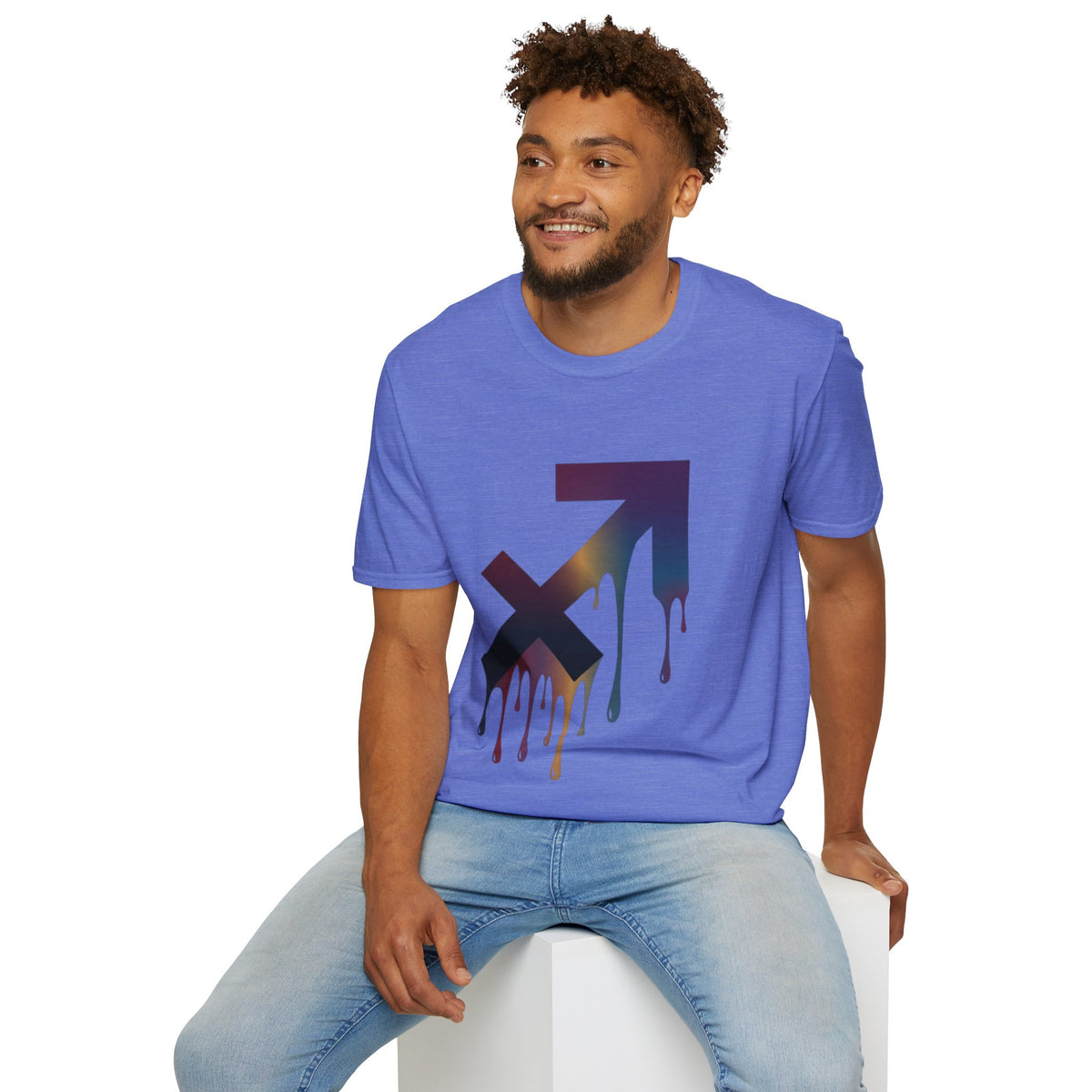 Sagittarius Drip T-Shirt — Gradient Astrological Arrow Tee