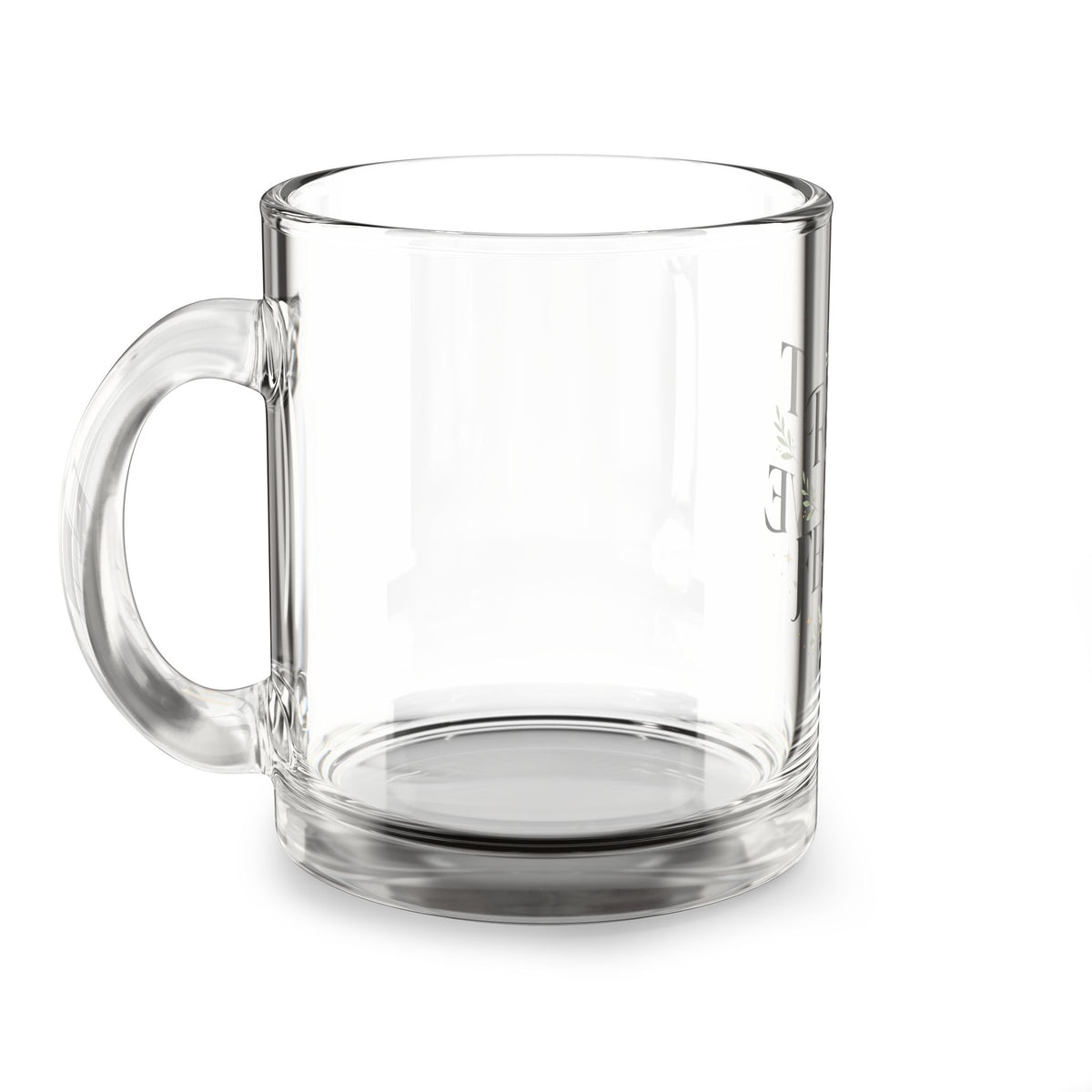 Modern Day Christmas Glass Mug  10oz Glass Mug — "Rest is Festive" Holiday Glass Coffee Mug