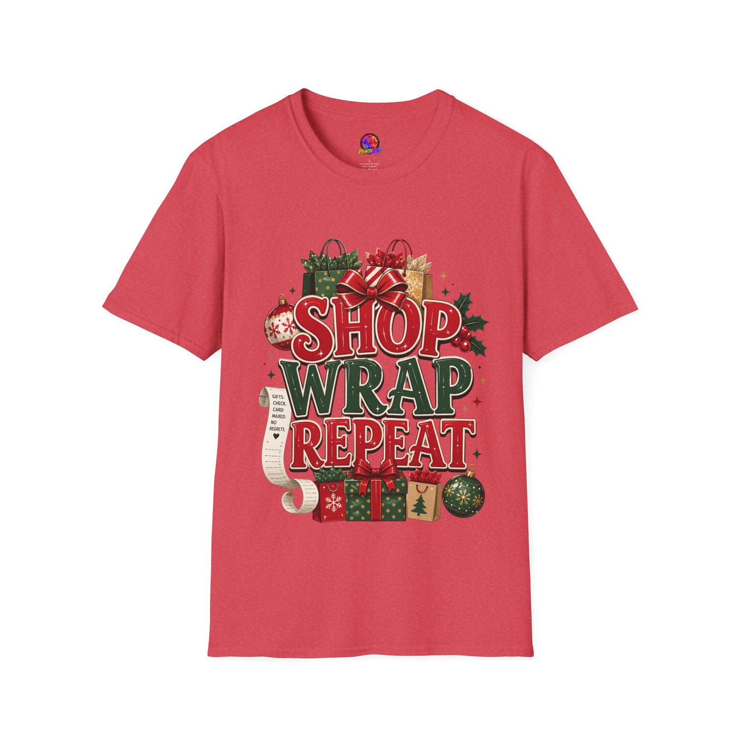 Christmas 'Shop Wrap Repeat' T-Shirt