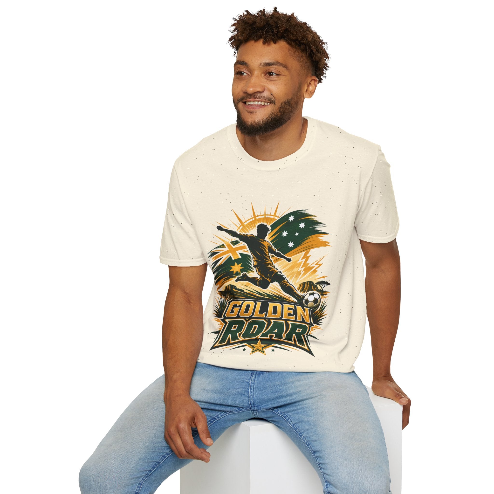 Australia Golden Roar Soccer T-Shirt — Australian Football Fan Tee