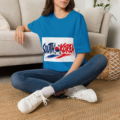 South Korea Flag Brushstroke T-Shirt — Patriotic Korean Travel Tee