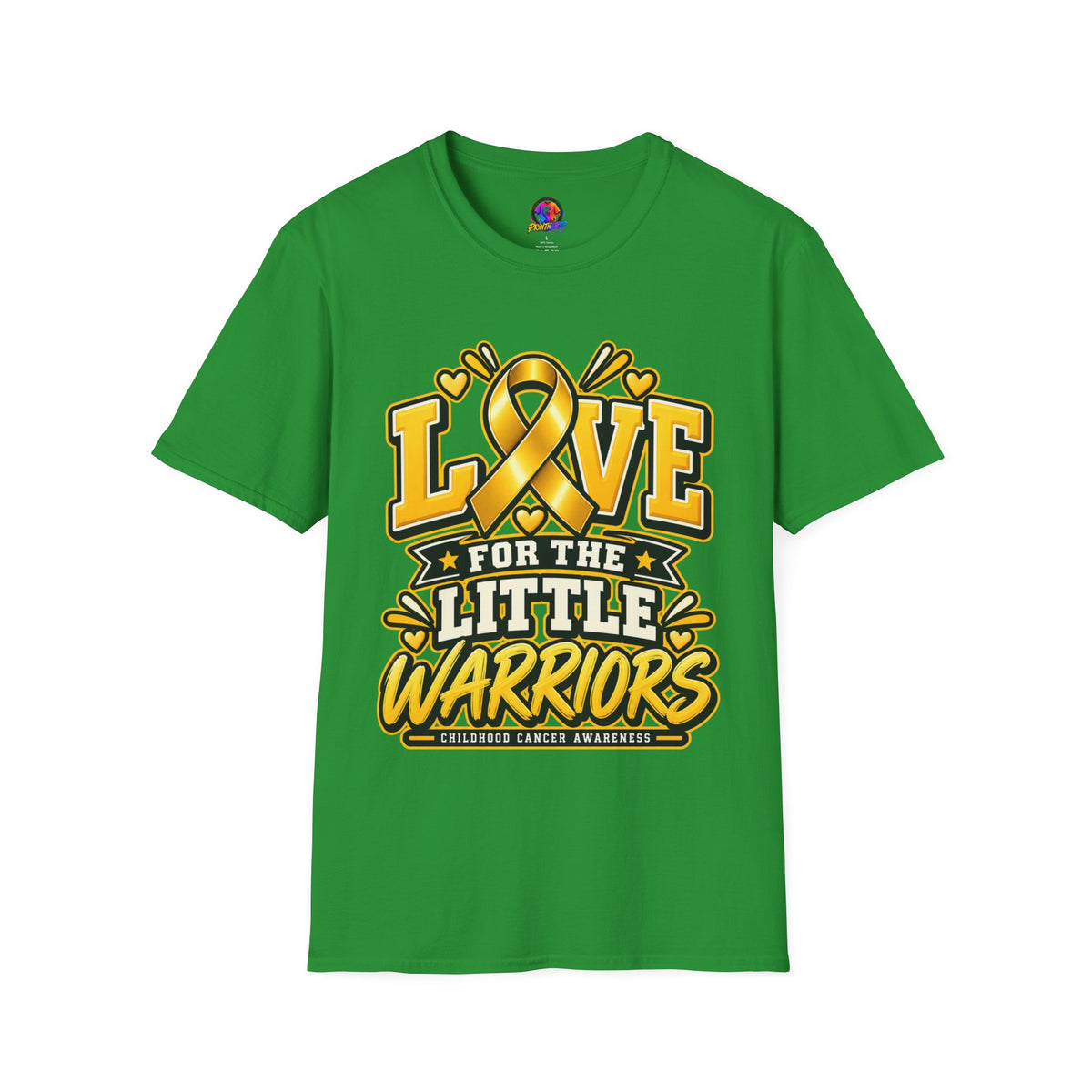 Childhood Cancer Awareness T-Shirt — "Love for the Little Warriors" Yellow Ribbon