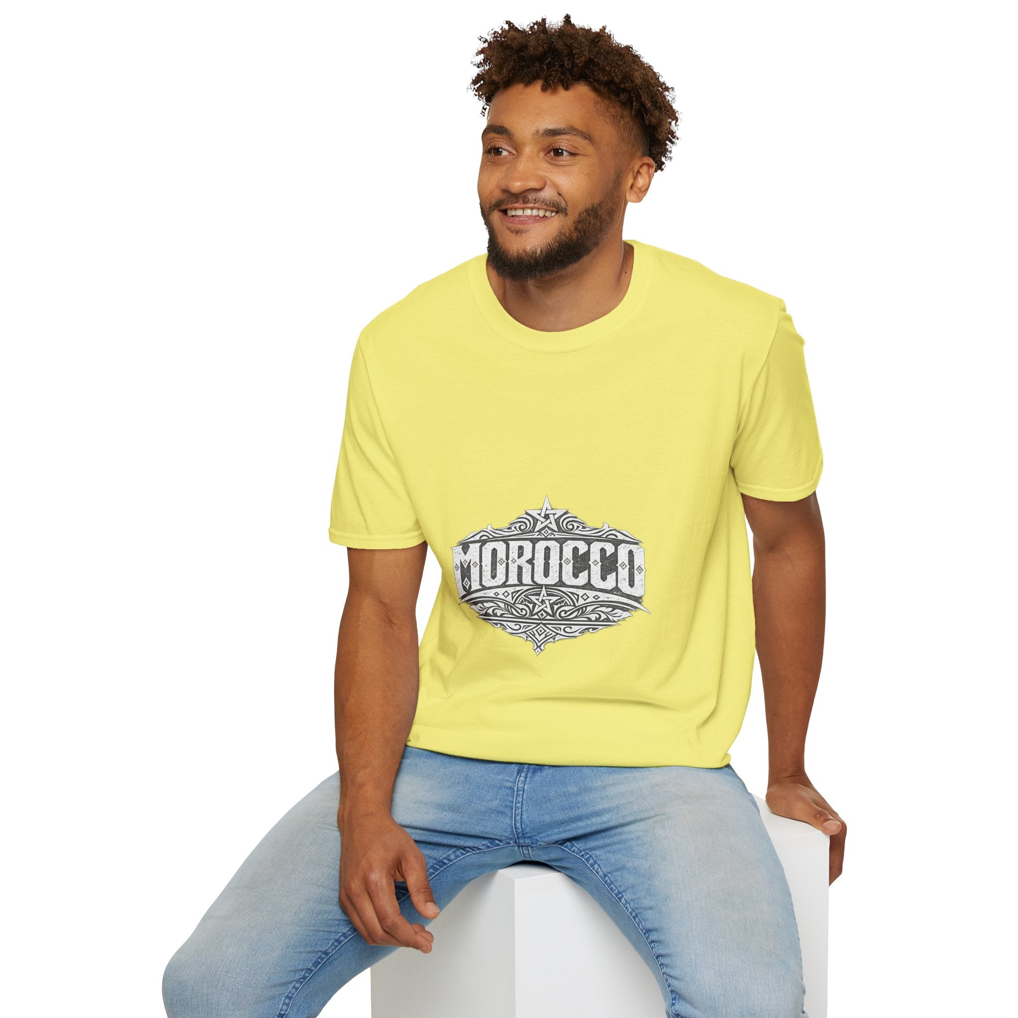 Morocco Vintage Graphic T-Shirt — Travel Tee with Ornamental Crest