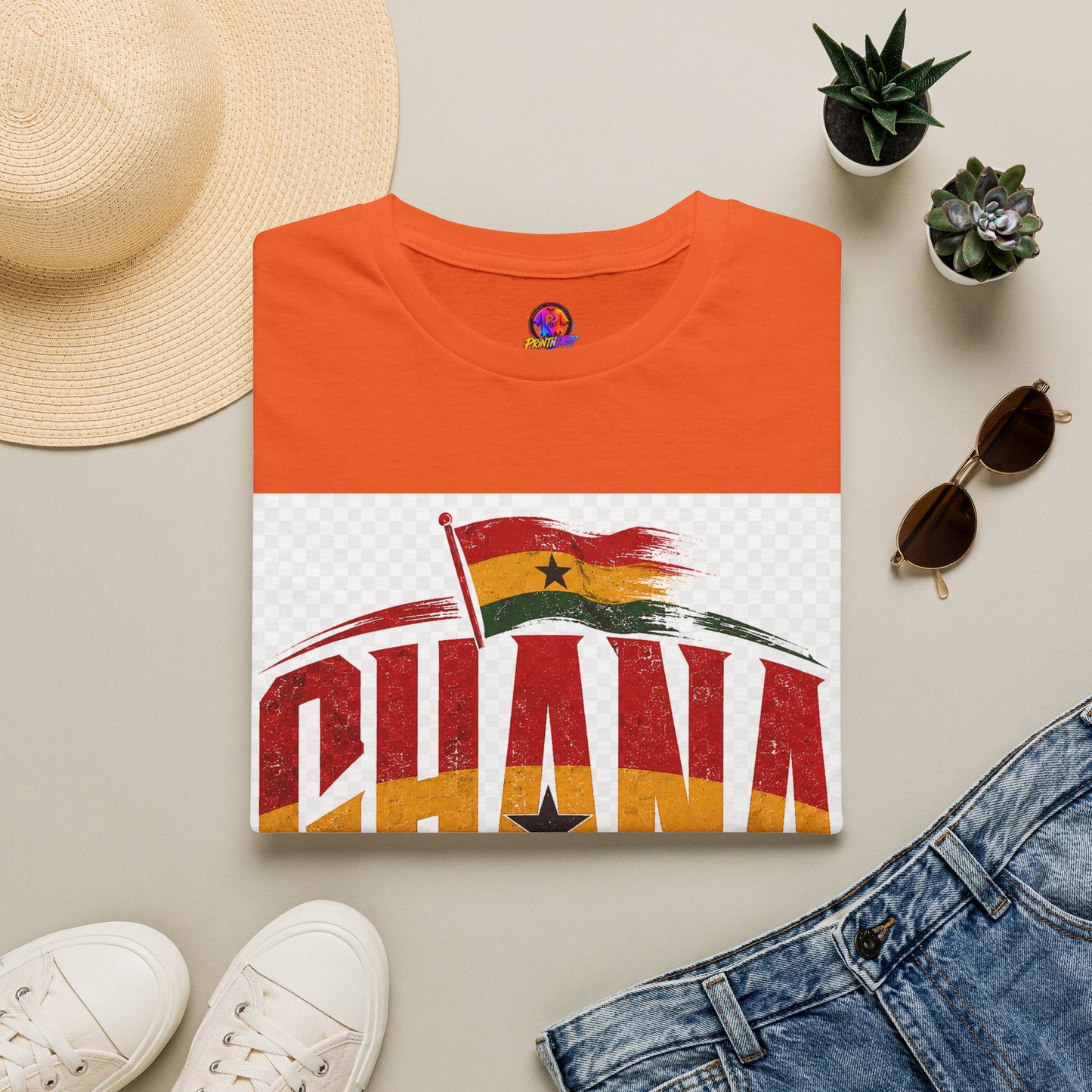 Ghana Flag Soccer T-Shirt — Retro Ghana Pride Football Tee