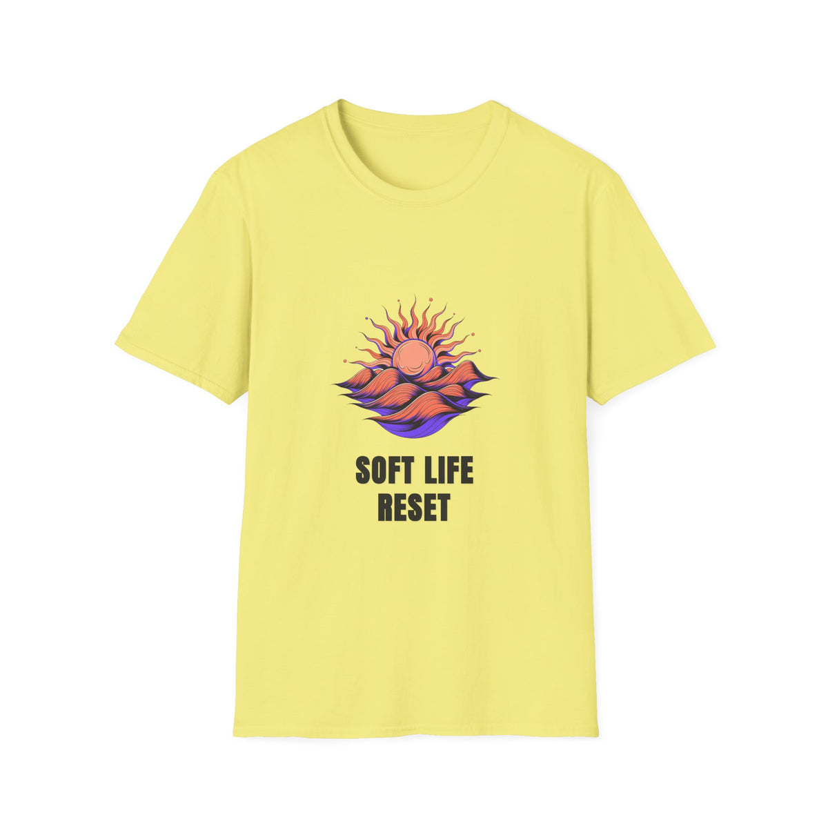 Soft Life Reset T-Shirt — Sun & Waves Graphic Tee - Trending Now - August 2026