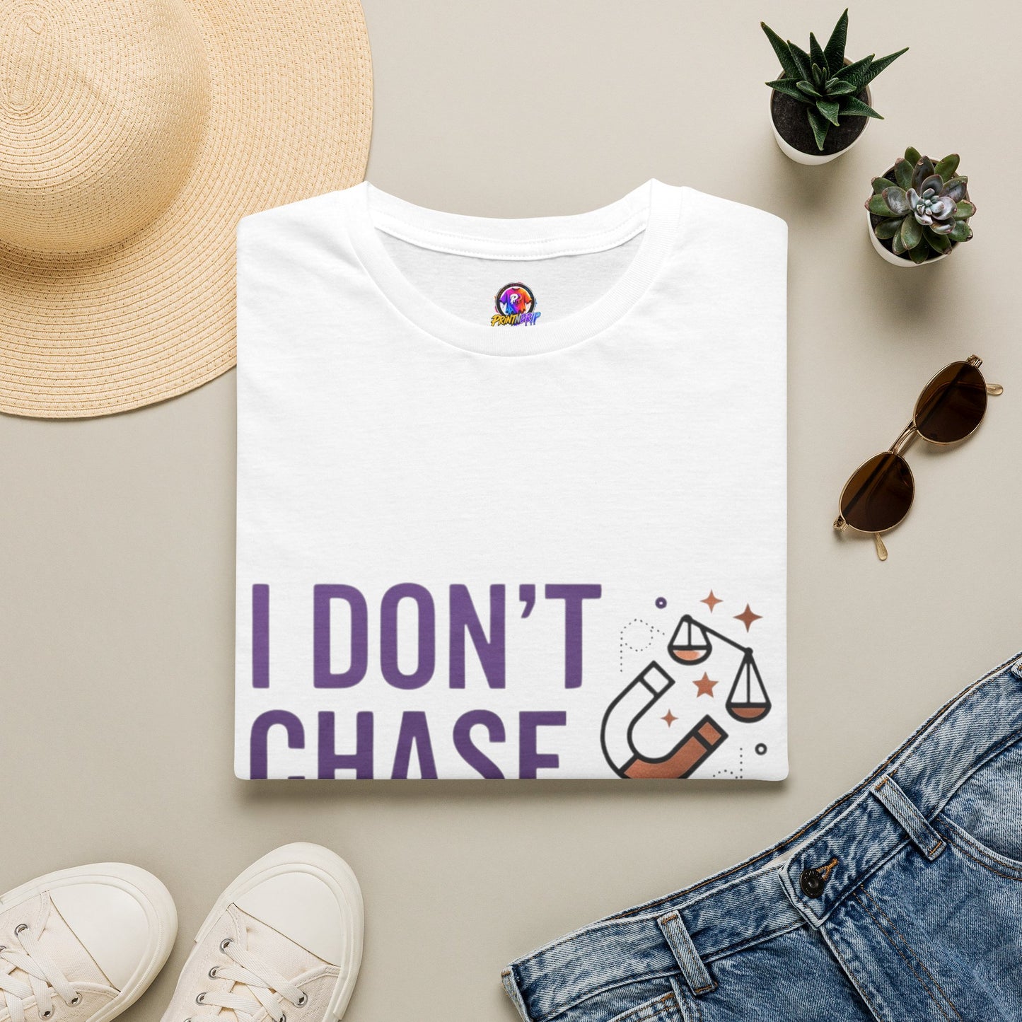 Libra Energy T-Shirt – "I Don't Chase. I Attract." Astrology Tee