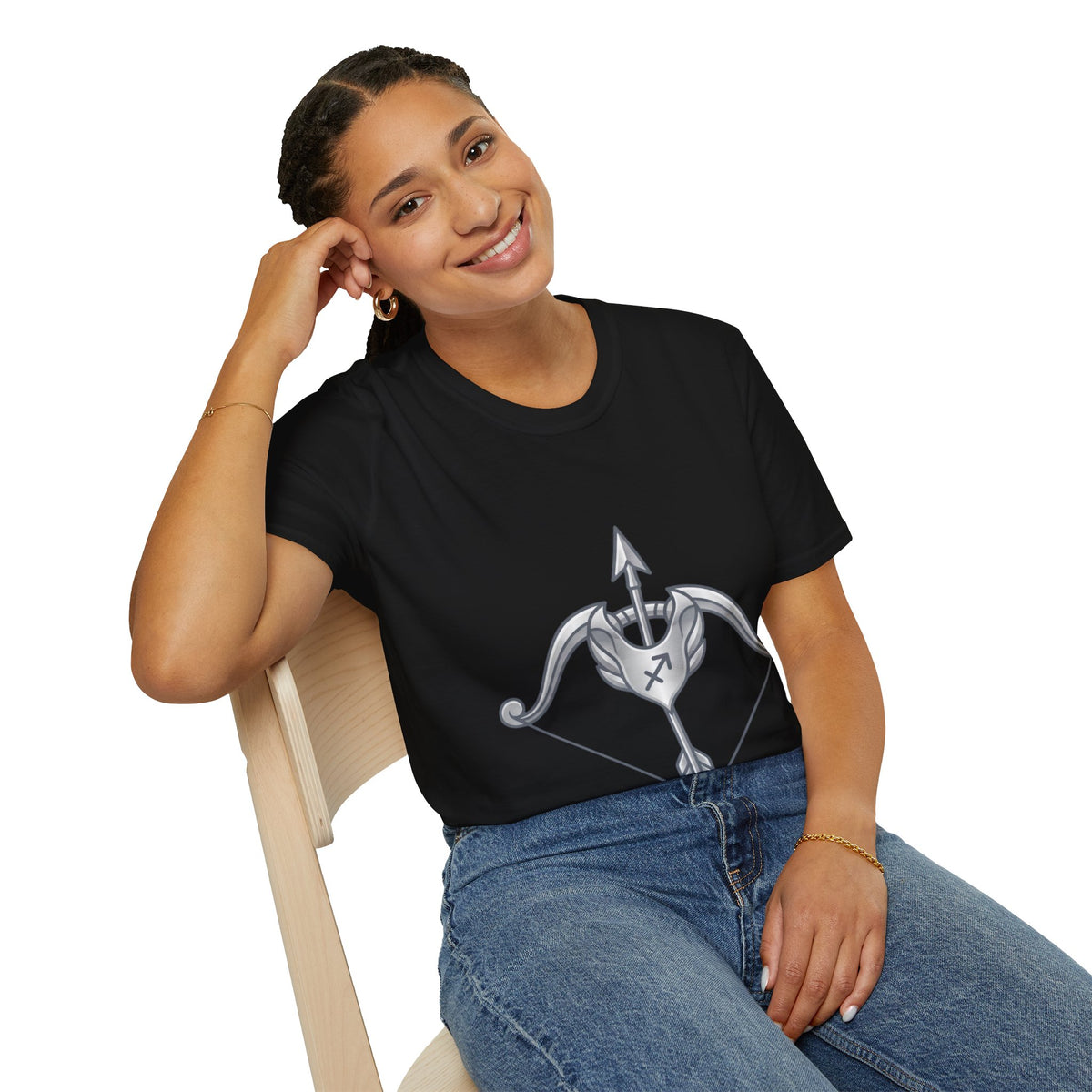 Arrow Heart T-Shirt — Minimal Cupid Bow & Arrow Design