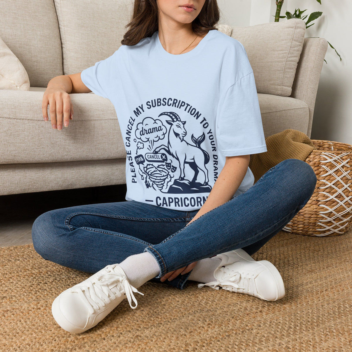 Capricorn Zodiac Tee — "Cancel My Subscription to Your Drama" Horoscope Shirt
