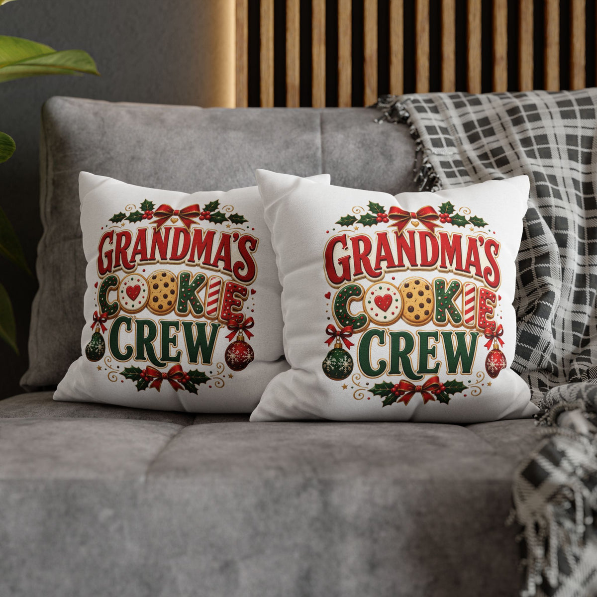 Grandma's Cookie Crew Christmas Pillowcase