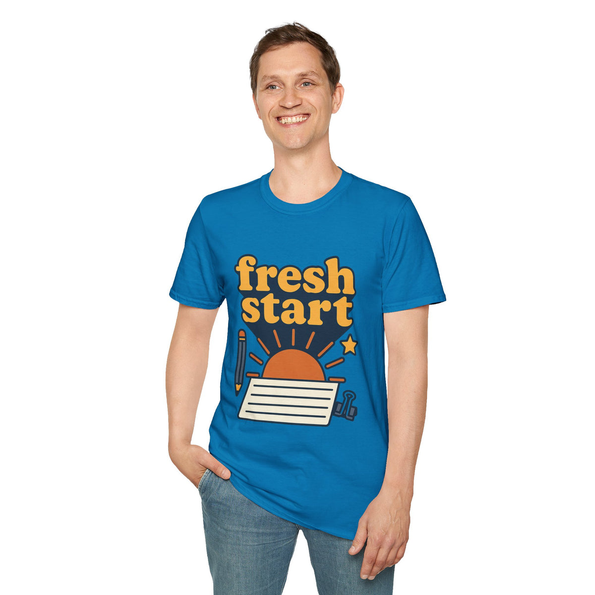 Fresh Start T-Shirt – Retro Sunrise Graphic  - Trending Now - August 2026