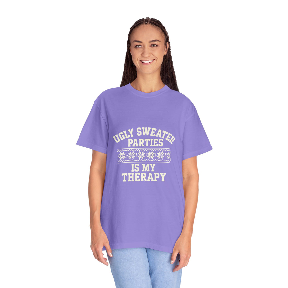 Ugly Sweater Parties Is My Therapy T-Shirt - Trending Now - October 2026