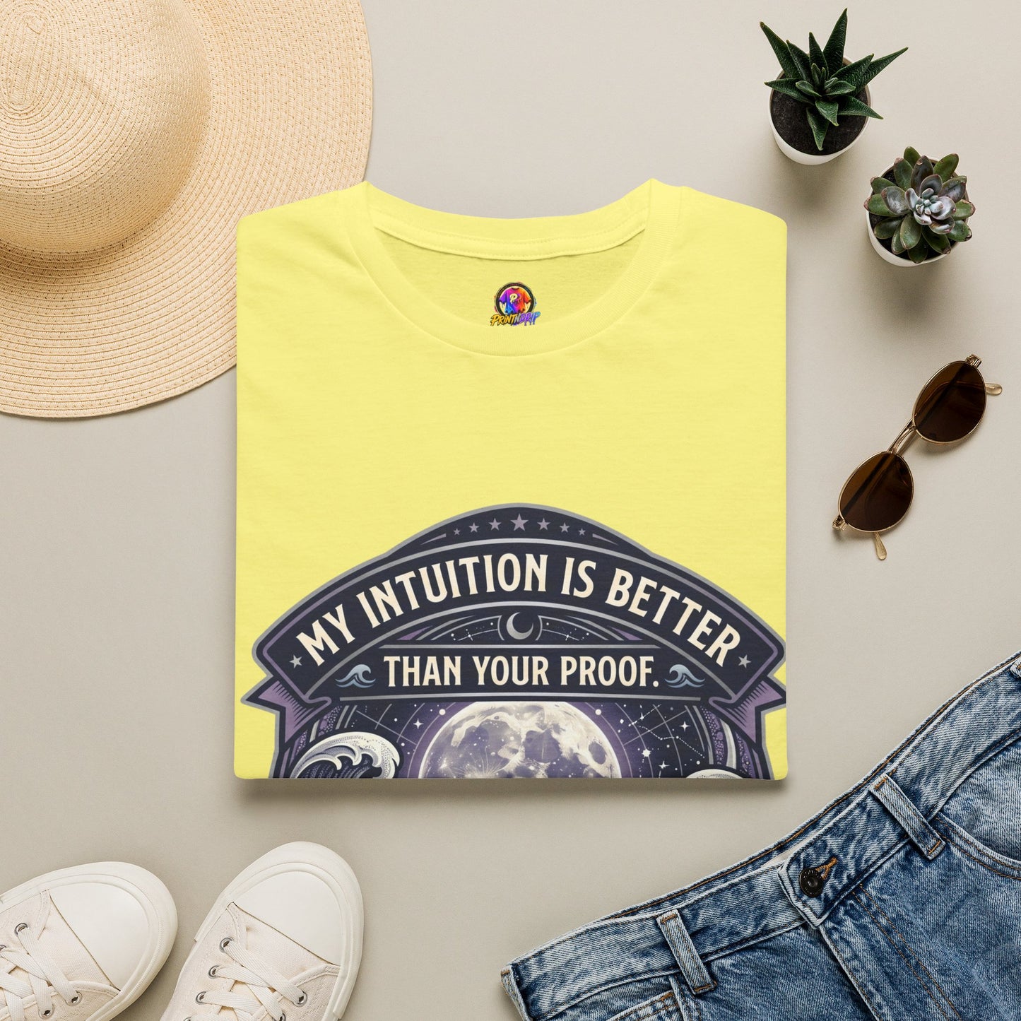 Cancer Zodiac T-Shirt — "My Intuition Is Better Than Your Proof" Astrology Tee
