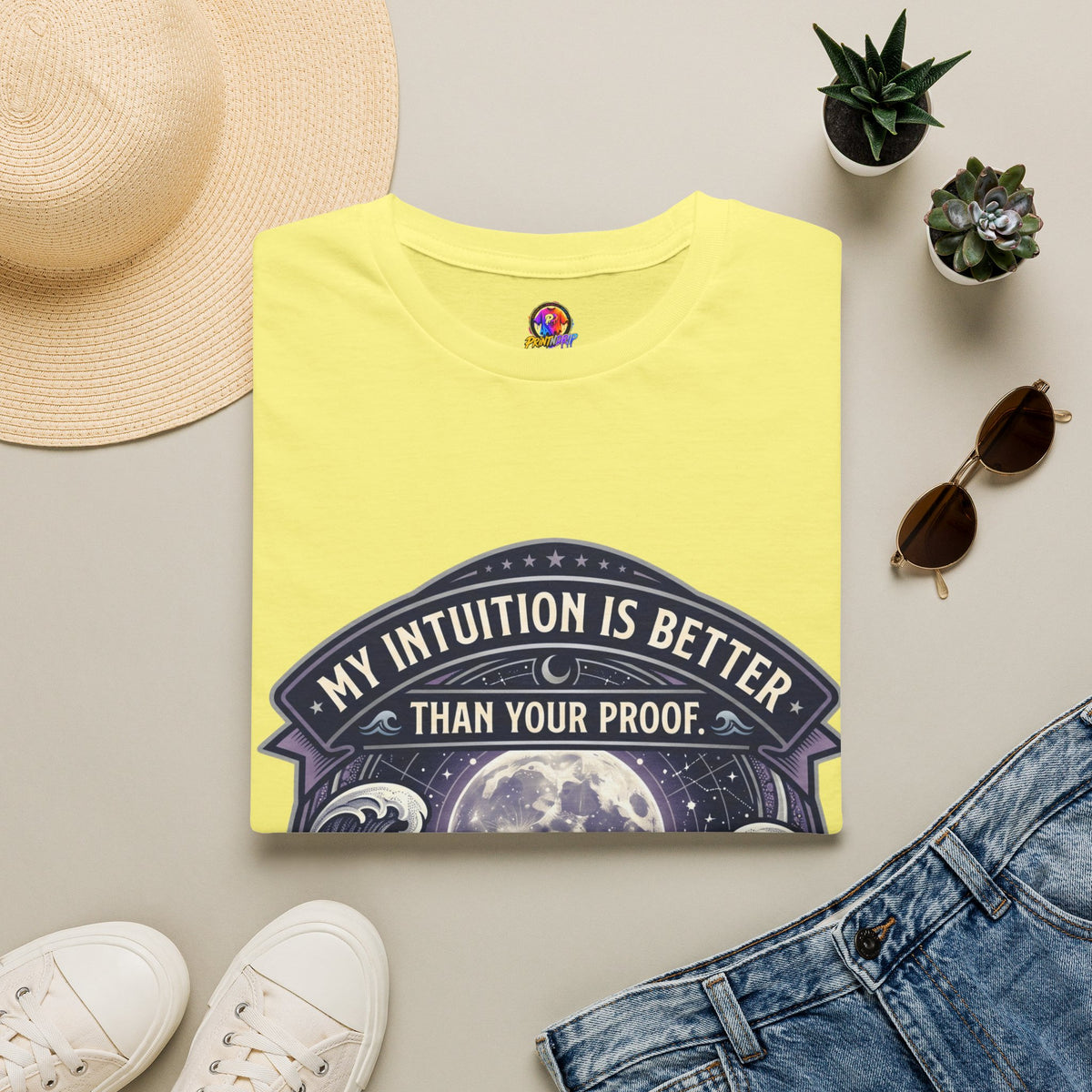Cancer Zodiac T-Shirt — "My Intuition Is Better Than Your Proof" Astrology Tee