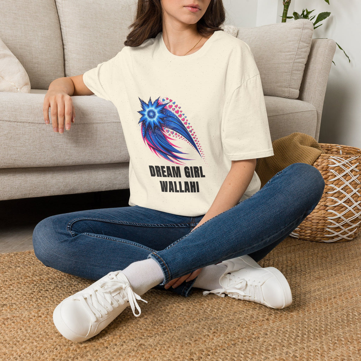 Dream Girl T-Shirt — Blue Starburst Heart Graphic ("Dream Girl Wallah") - Trending Now - August 2026