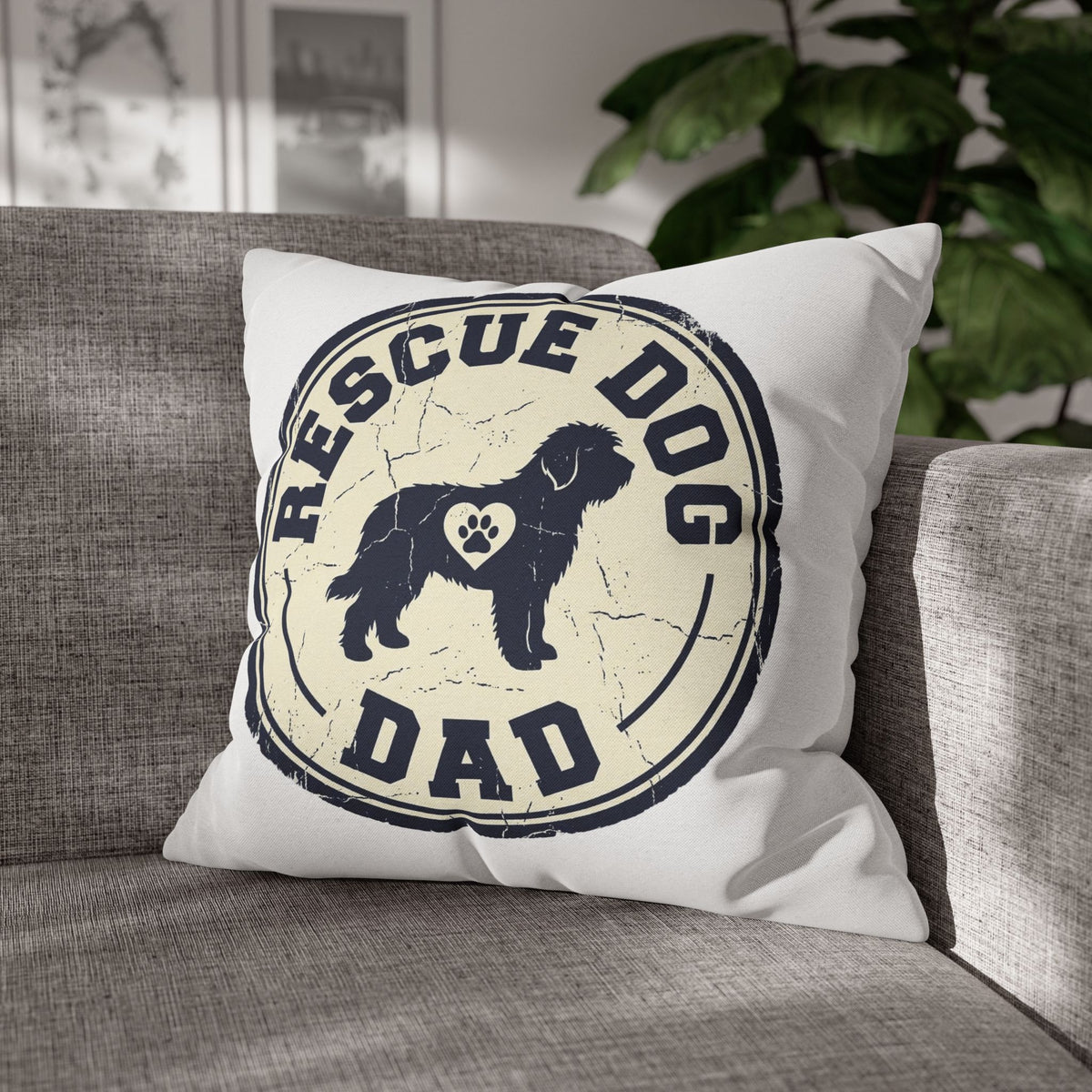 Funny Rescue Dog Dad Pillowcase