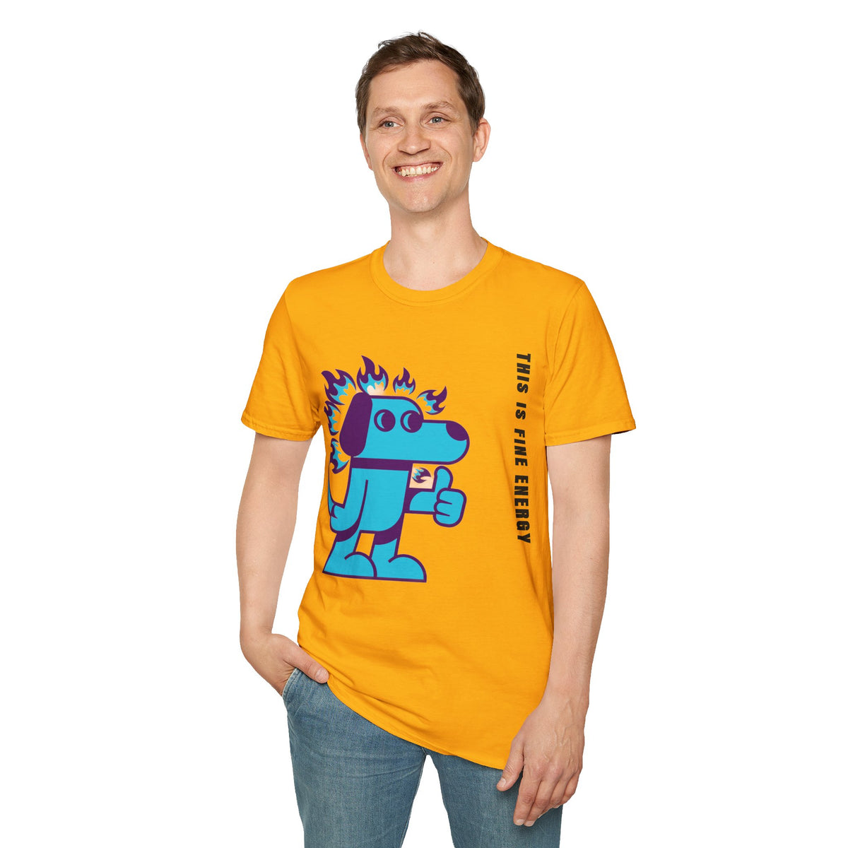 Flaming Blue Dachshund T-Shirt — Cute Cartoon Dog Graphic Tee - Trending Now - September 2026