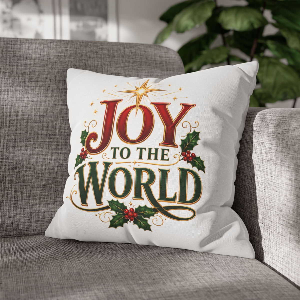 Christmas Pillowcase Joy to the World Christmas Pillowcase
