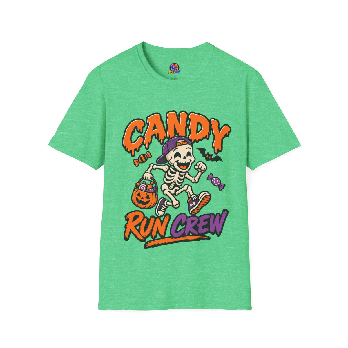 Candy Run Crew T-Shirt — Halloween Skeleton Trick-or-Treat Tee