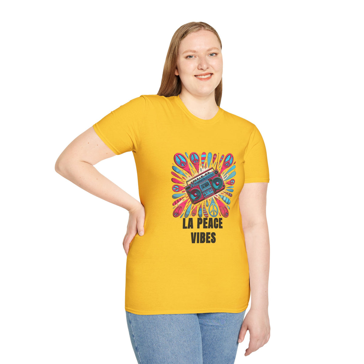 La Peace Vibes T-Shirt — Retro Boombox Peace Sign Graphic Tee - Trending Now - August 2026