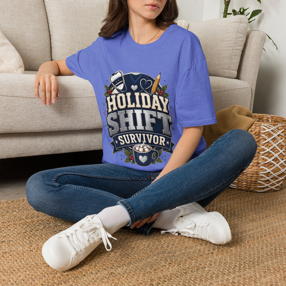 Holiday Shift Survivor T-Shirt — Nurse & Healthcare Worker Gift