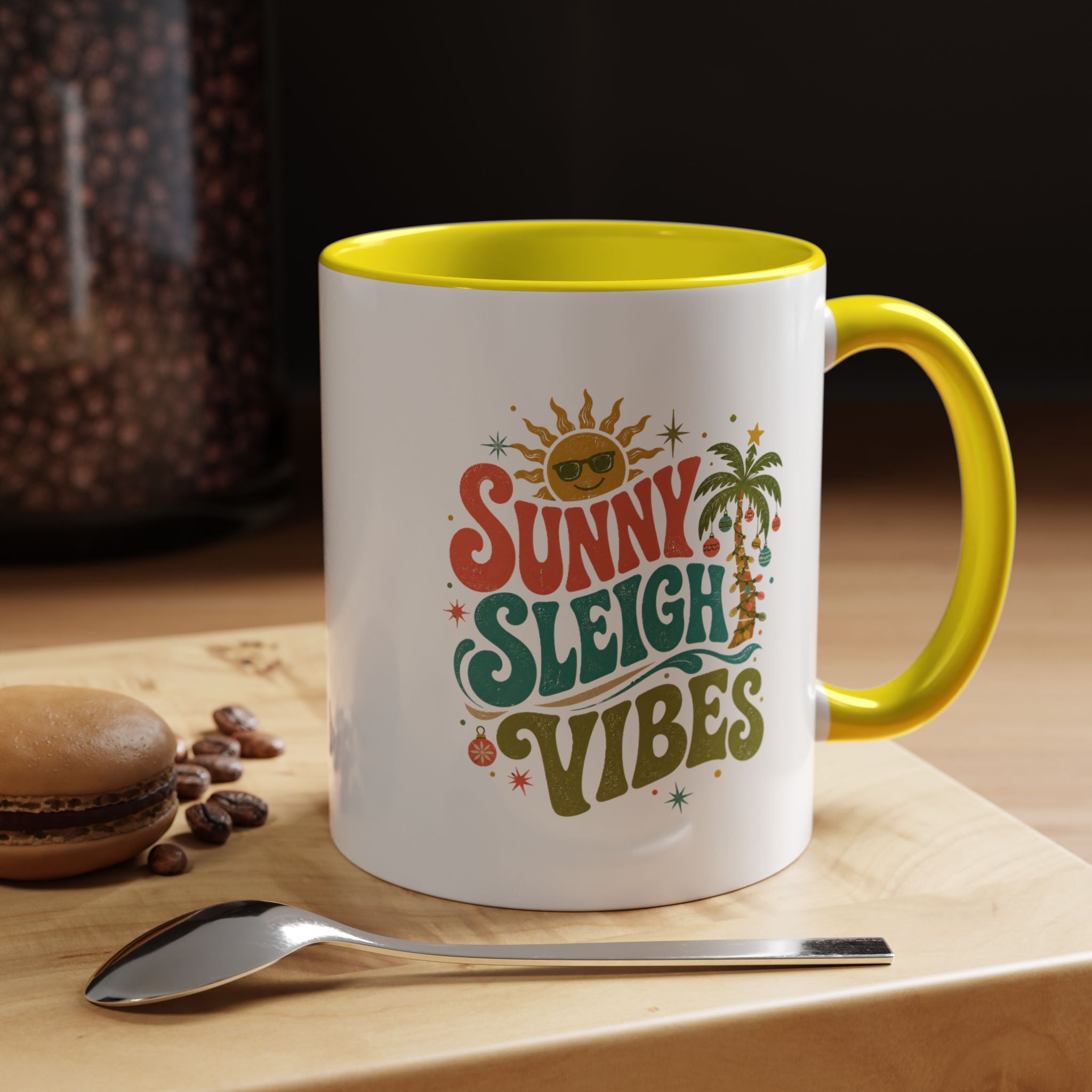 Modern Day Christmas Sunny Sleigh Vibes Coffee Mug