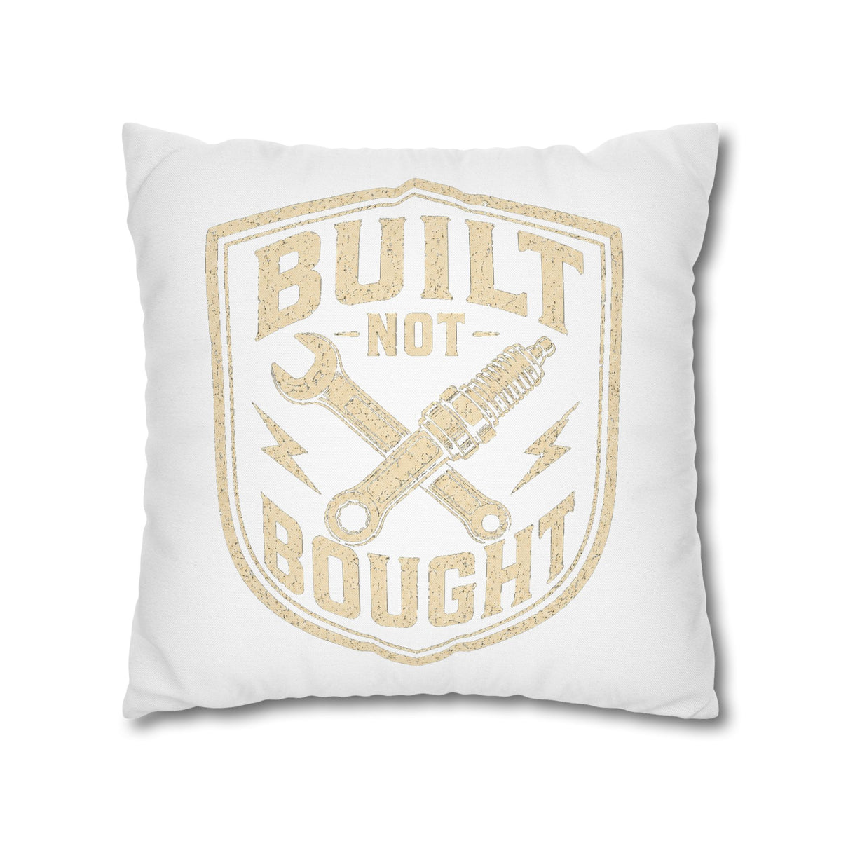 Built Not Bought Decorative Pillowcase Milo Bailey Dog Dad Mom- Mechanics & DIY Accent Cushion