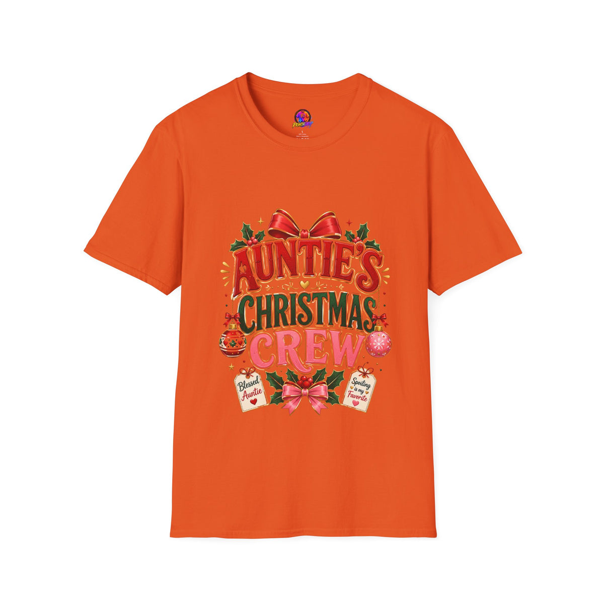 Auntie’s Christmas Crew T-Shirt — Holiday Family Pajama Tee
