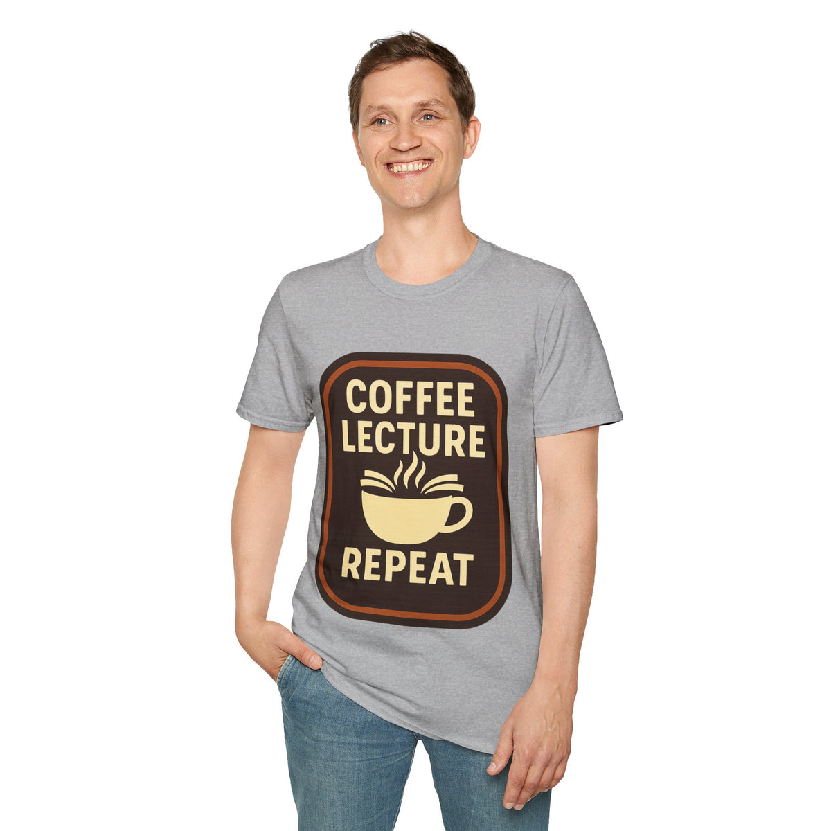 Coffee Lecture Repeat T‑Shirt — Funny Professor Coffee Tee for Teachers & Students - Trending Now - August 2026