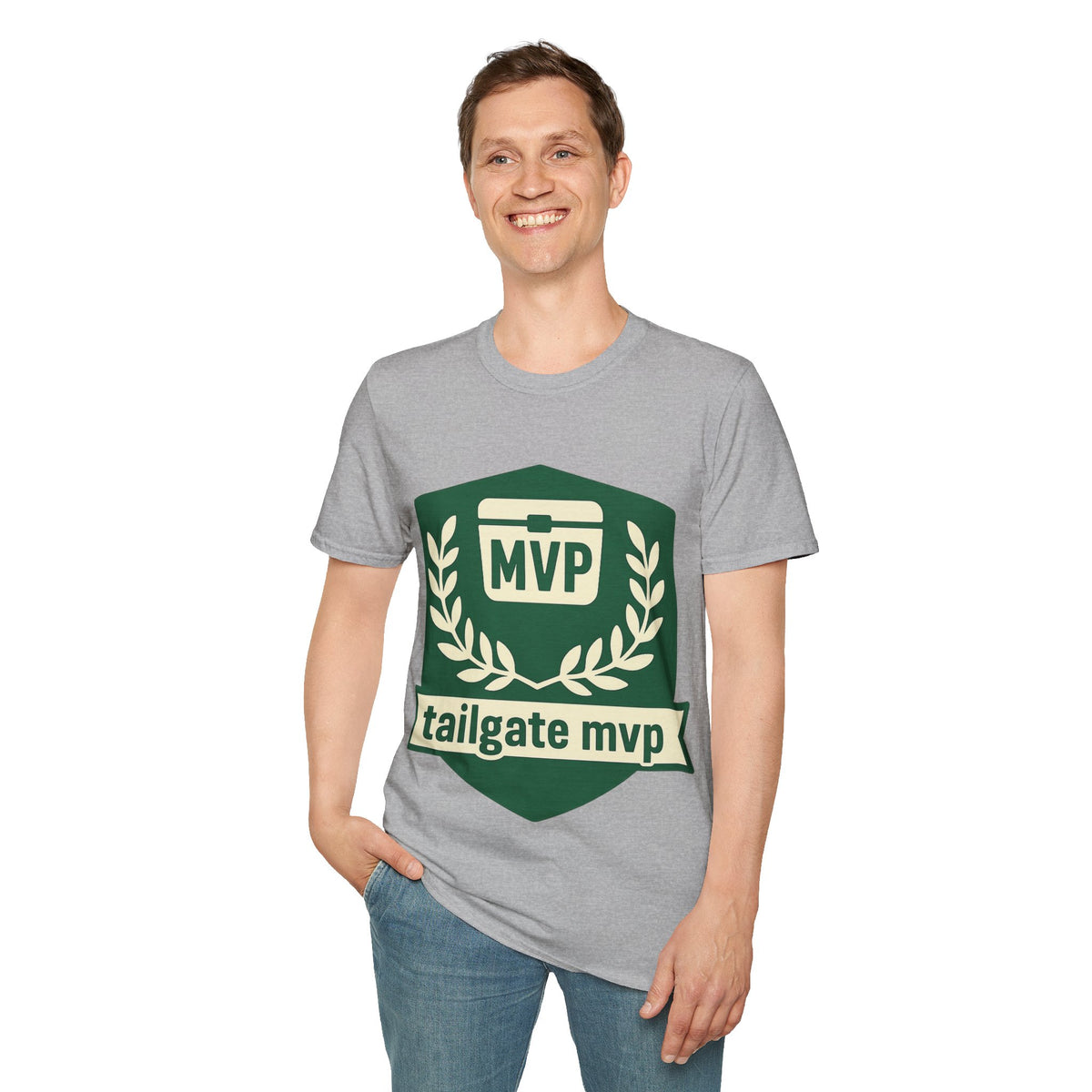 MVP Tailgate T-Shirt — Vintage Green MVP Badge Tee - Trending Now - August 2026
