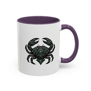 Cancer Zodiac Coffee Mug — Geometric Crab Accent Mug