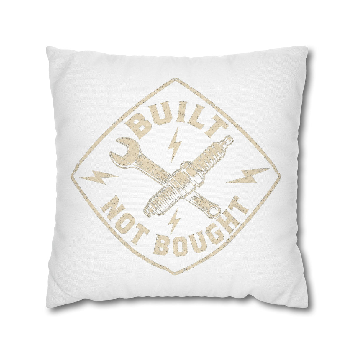 Built Not Bought Decorative Pillowcase Milo Bailey Dog Dad Mom — Mechanic & Auto Enthusiast Throw Pillow Cover