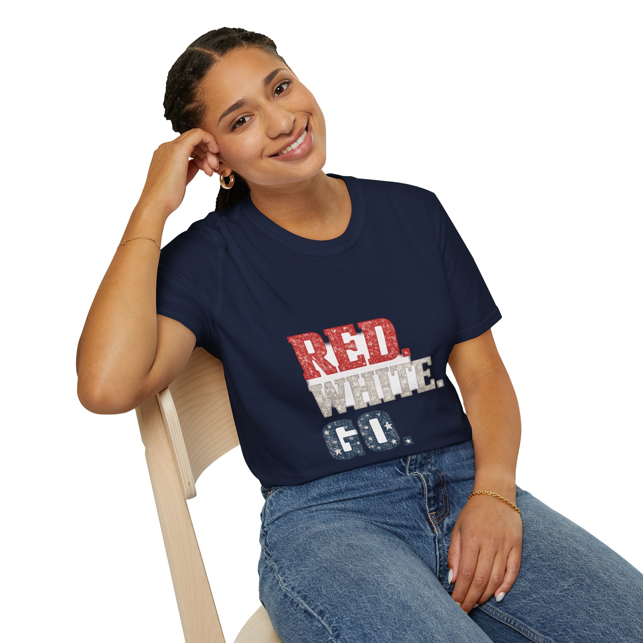 USA Patriotic 'Red. White. Go.' T-Shirt — 4th of July Independence Day Tee