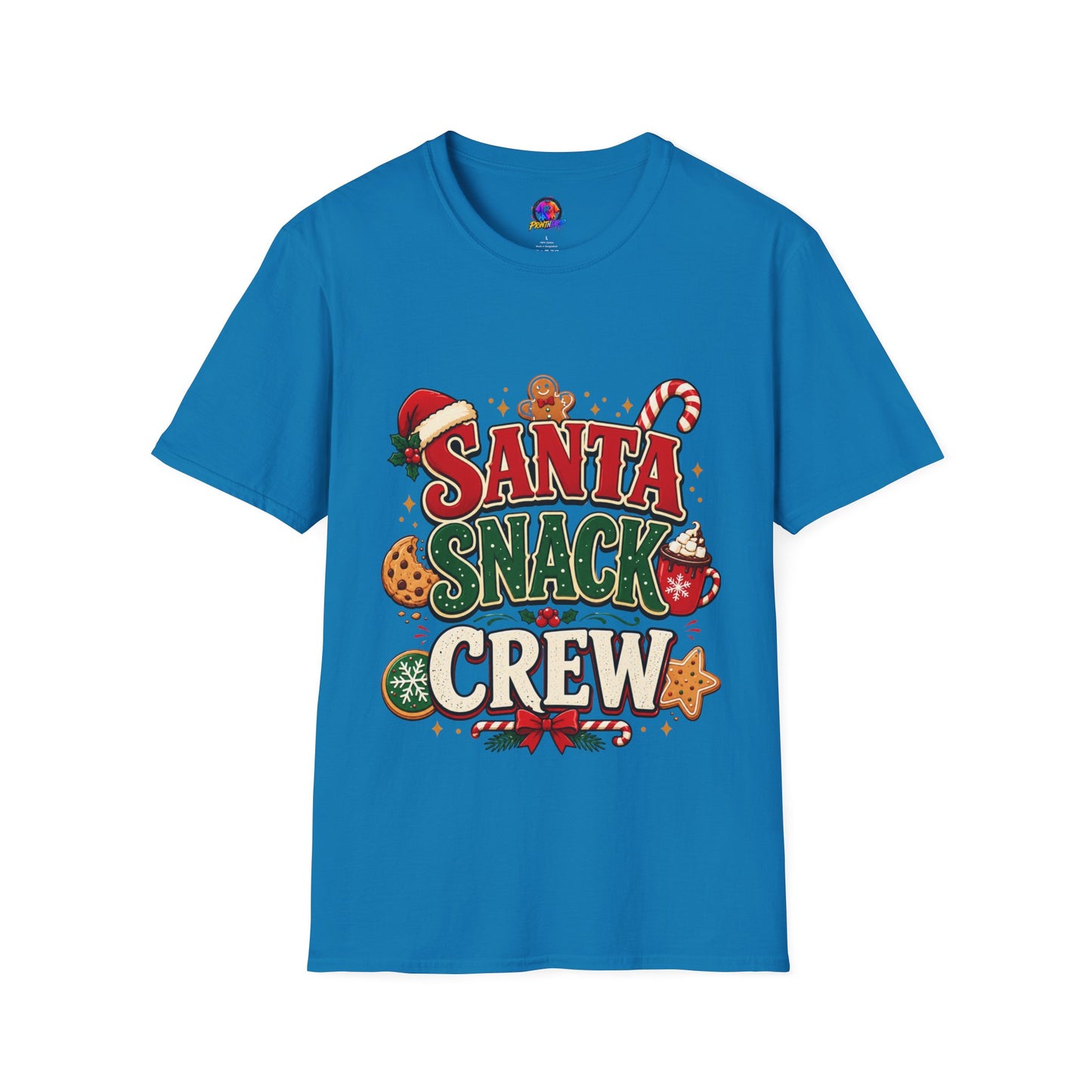 Santa Snack Crew T-Shirt — Christmas Cookie Holiday Tee