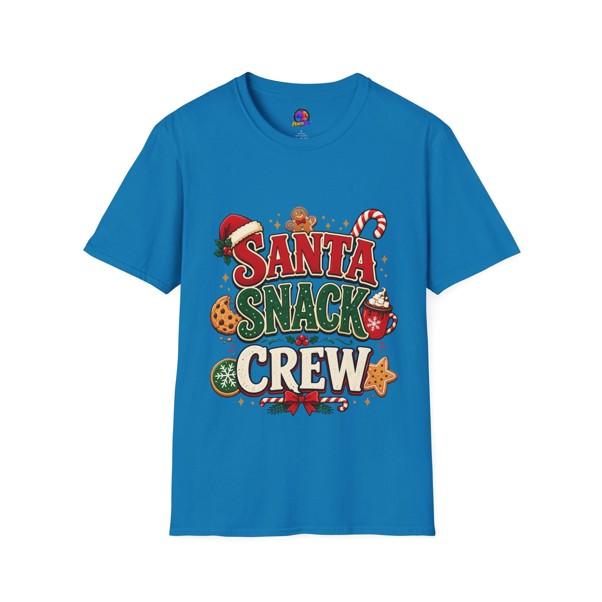 Santa Snack Crew T-Shirt — Christmas Cookie Holiday Tee
