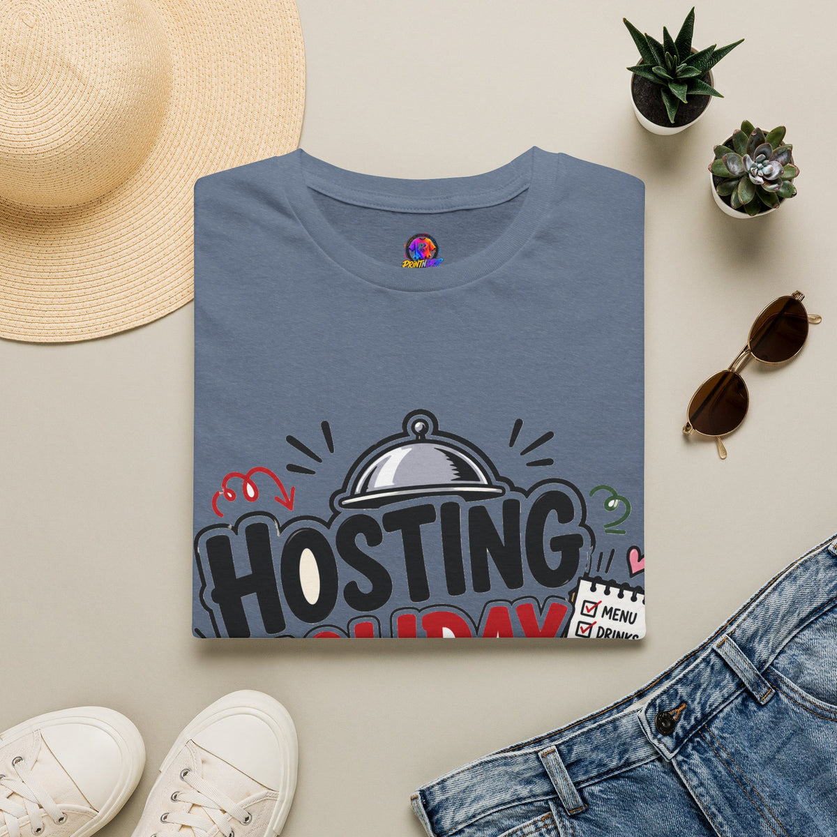 Hosting Holiday Chaos T-Shirt — Funny Christmas Party Host Tee