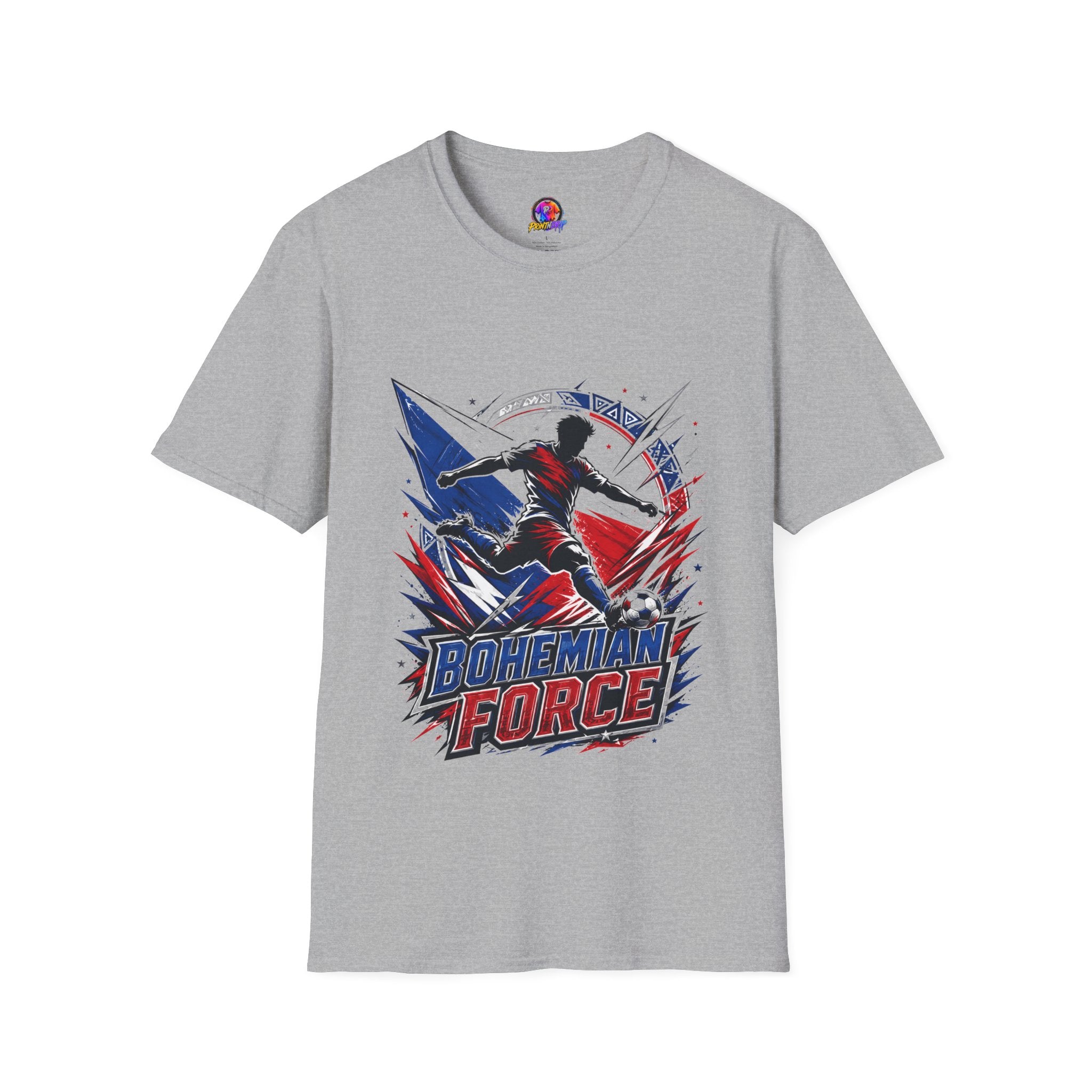 Czechia Bohemian Force Graphic T‑Shirt — Energetic Soccer Player Silhouette