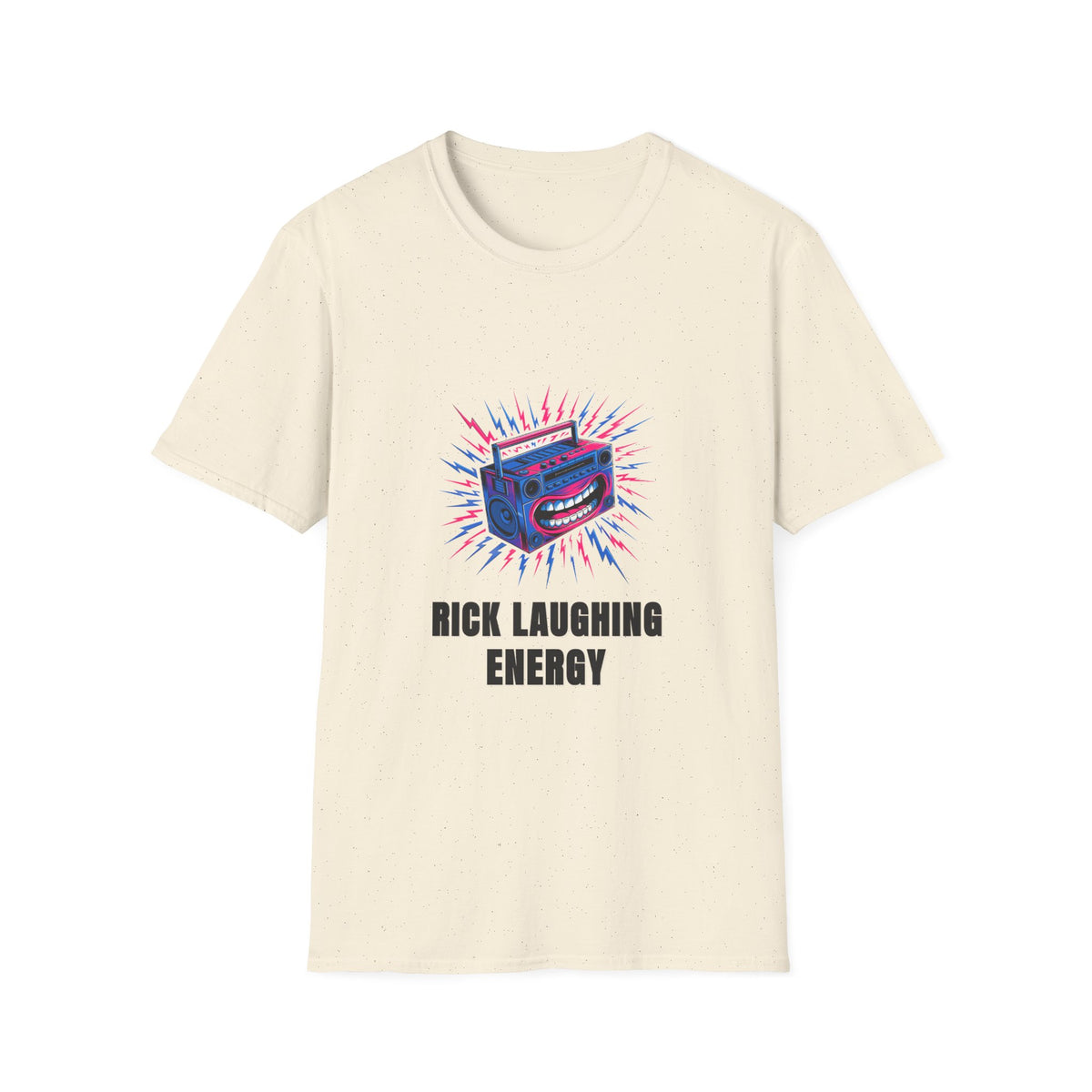 Rick Laughing Energy T-Shirt — Funny Retro Boombox Graphic Tee - Trending Now - August 2026