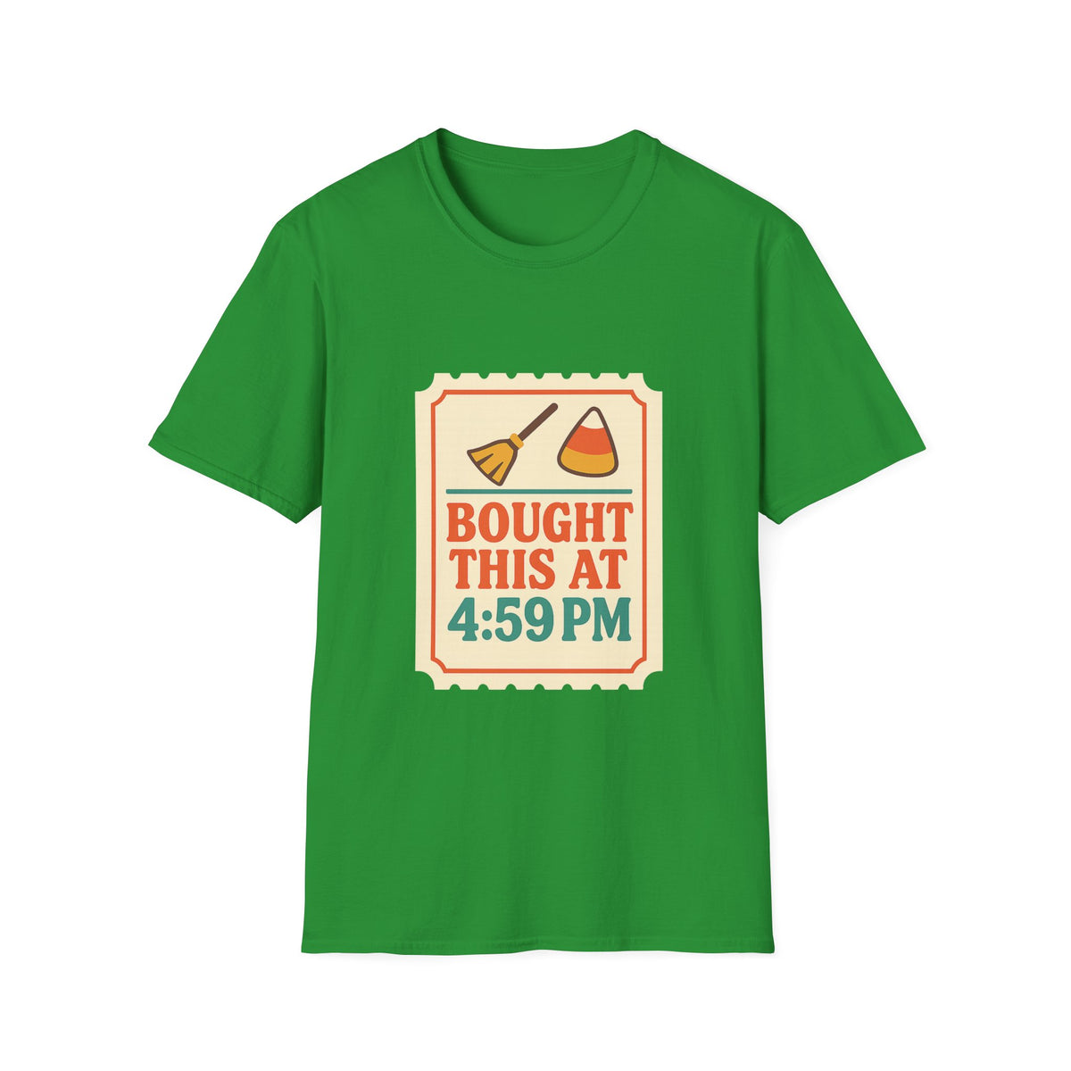 T-Shirt — "Bought This At 4:59 PM" Retro Grocery Sticker Design - Trending Now - October 2026