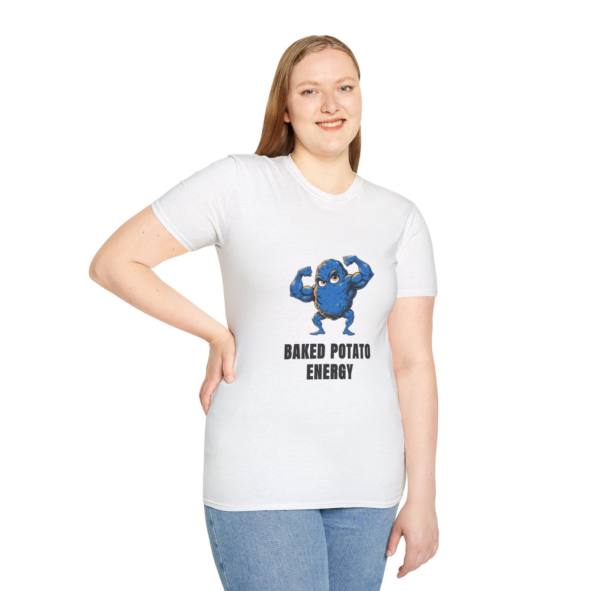 Baked Potato Energy T-Shirt — Funny Muscular Potato Graphic Tee - Trending Now - August 2026