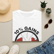 10% Gains 90% Drama Red Barbell T-Shirt - Funny Gym Circle Logo Graphic Tee - Trending Now - September 2026