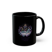 Pisces Zodiac Mystic Tarot Reader Black Mug — “Professional Overthinker”