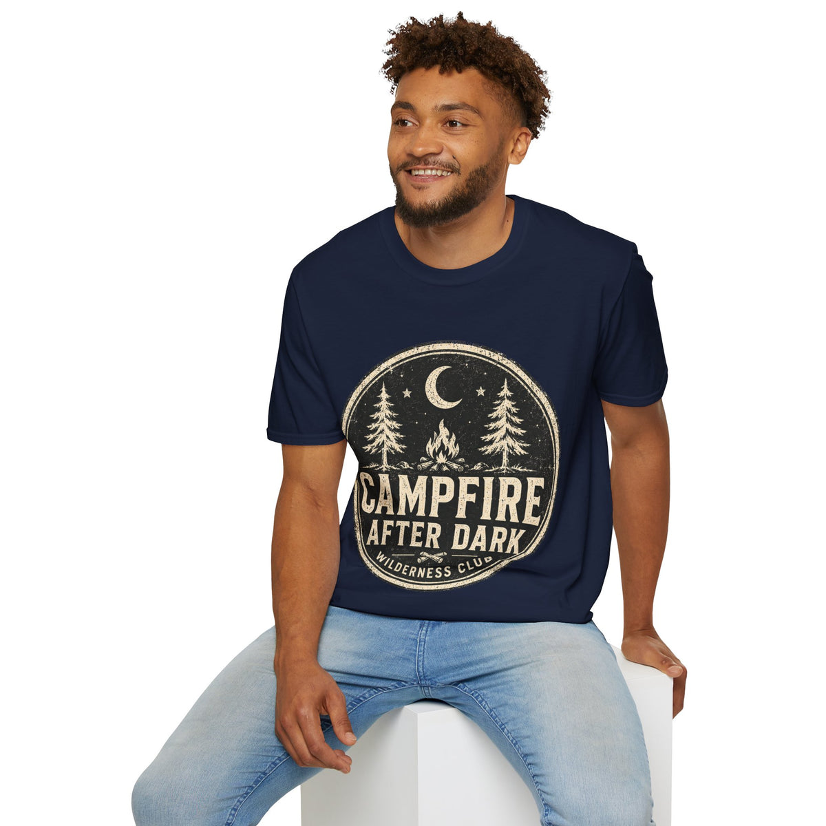 Campfire After Dark Tee — Vintage Wilderness Camping T-Shirt