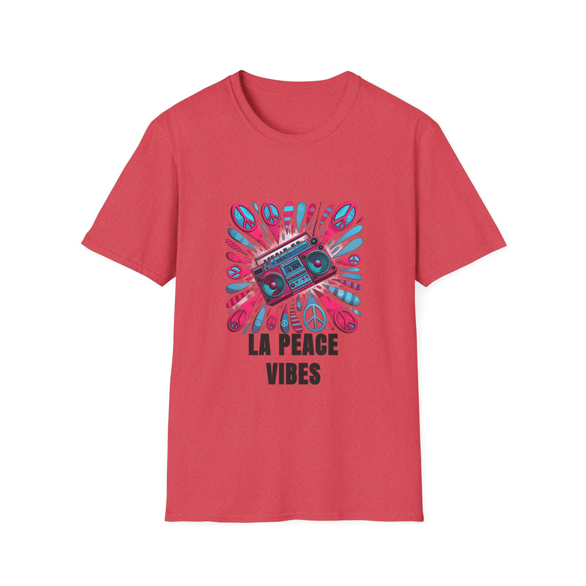 La Peace Vibes T-Shirt — Retro Boombox Peace Sign Graphic Tee - Trending Now - August 2026