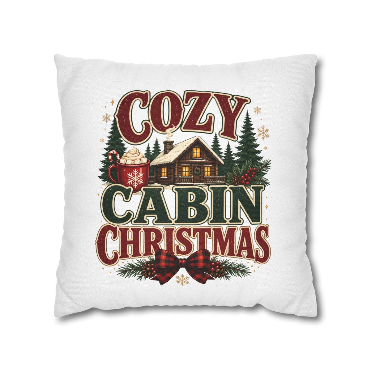 Christmas Cozy Cabin Christmas PillowcasePillowcase