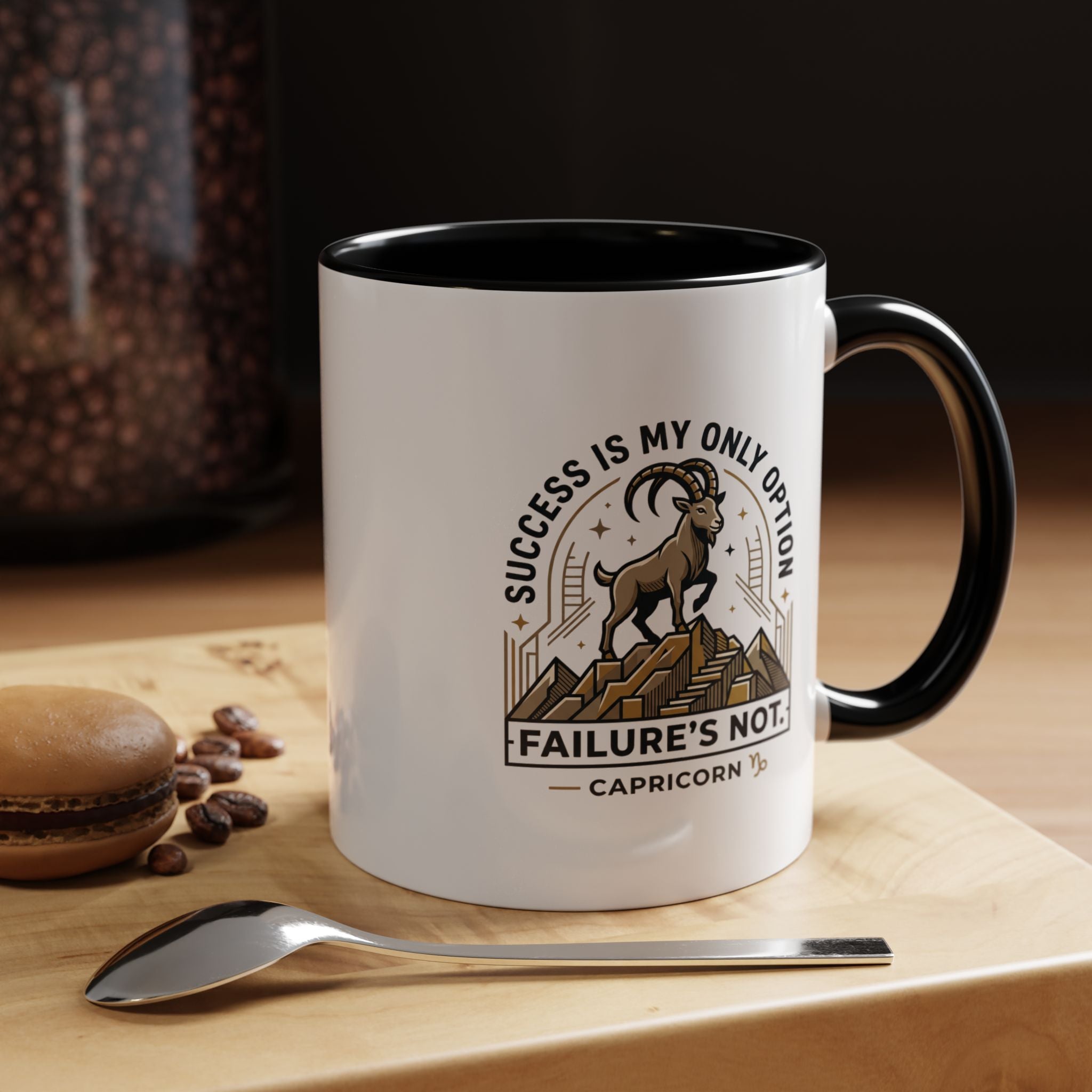 Capricorn Coffee Mug – "Success Is My Only Option, Failure's Not" Zodiac Gift