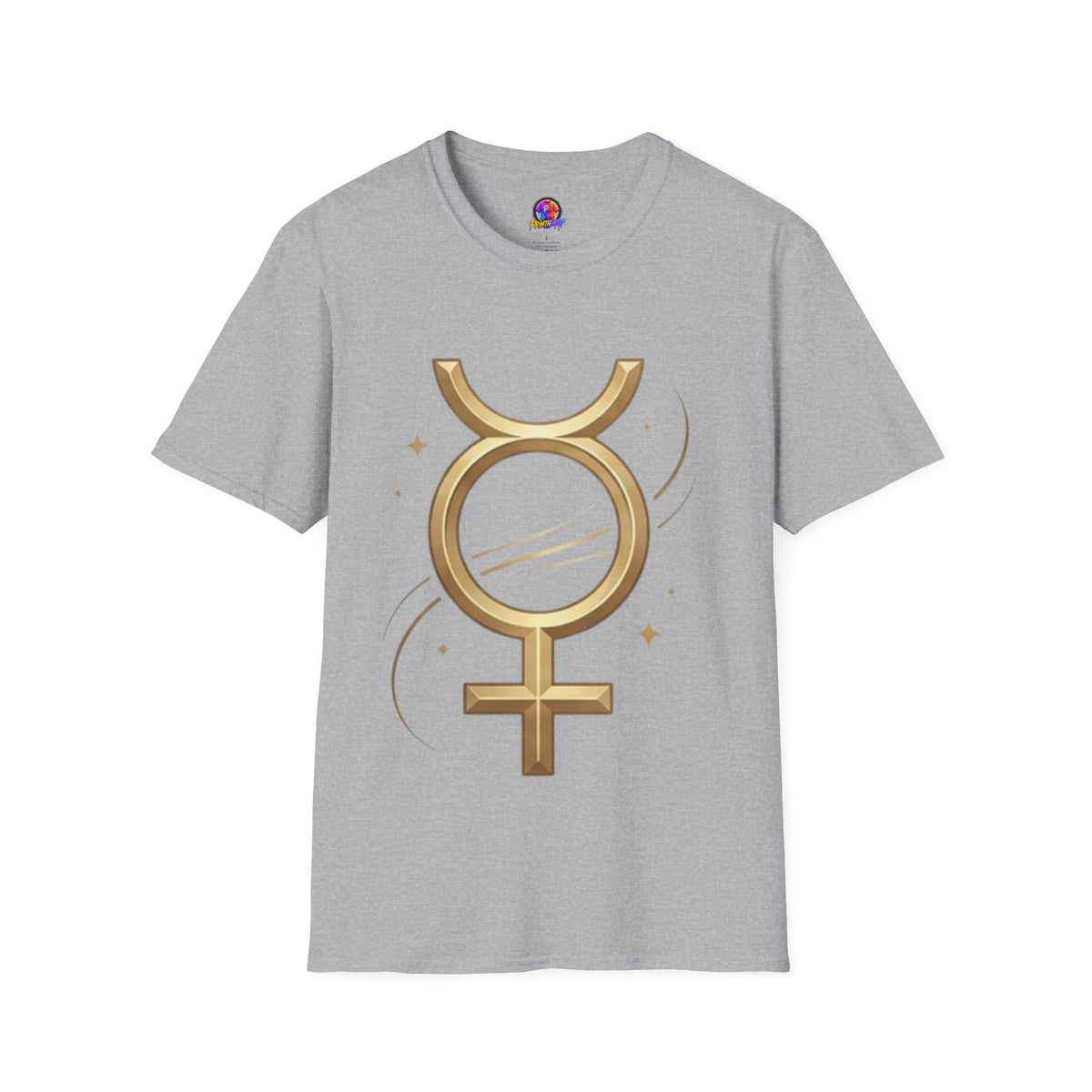 Gold Mercury Astrology Symbol Tee T-Shirt