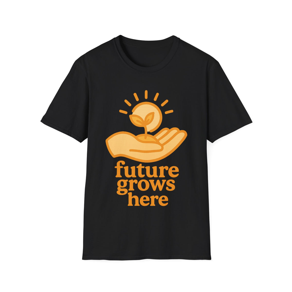 T-Shirt — "Future Grows Here" Sunseed Graphic - Trending Now - September 2026