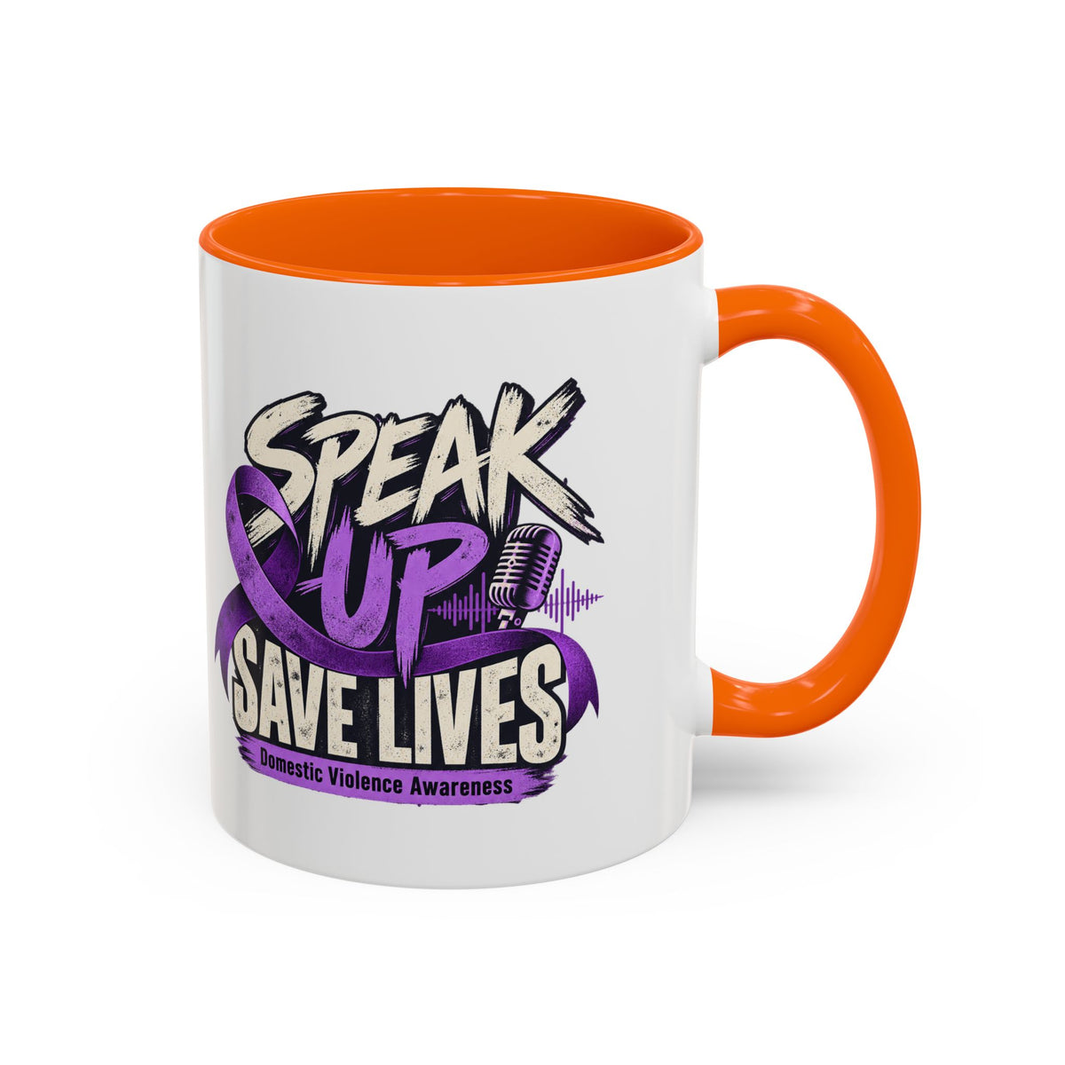 Speak Up Save Lives Domestic Violence Awareness Coffee Mug
