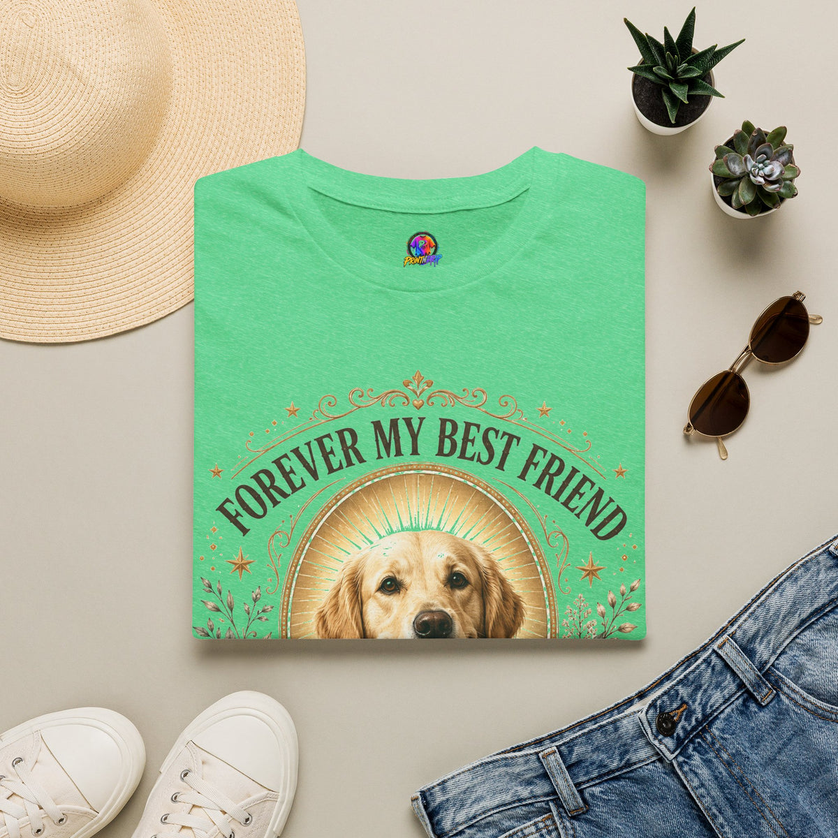 Forever My Best Friend Dog T-Shirt — Personalized Pet Memorial Tee ("Bailey")